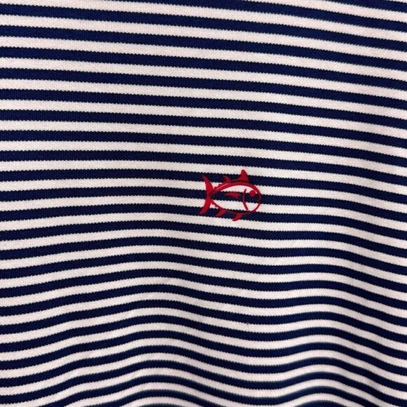 Southern Tide Men’s Blue LIBERTY STRIPE PERFORMANCE TEE SHIRT Size S - Picture 4 of 8
